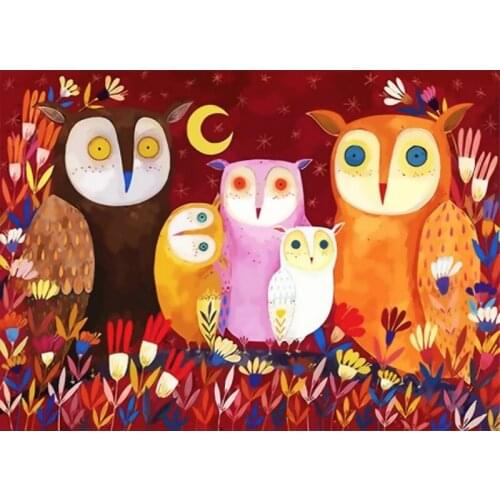 Paints By Numbers Animals Owl 50x40cm Pictures Oil Painting By Numbers Set Gift Coloring By Numbers Canvas Wall Set