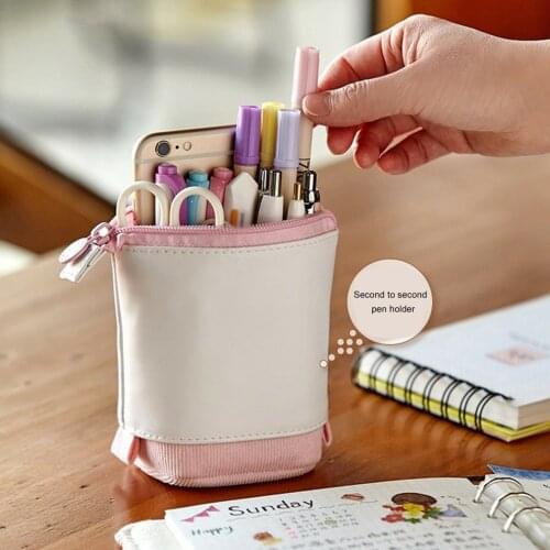 Fashionable Multifunctional Creative Pen Holder And Pencil Case With Velvet Core Medium Capacity Creative Pen Bag Unique Design