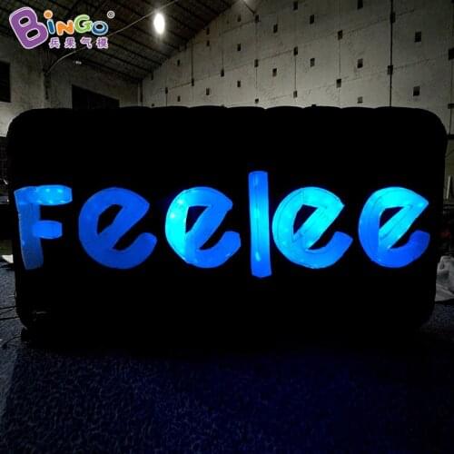 PORTABLE WALL 3x0.5x2mh inflatable lighting letters word aerated custom tailor LED alphabet advertising decoration wall display