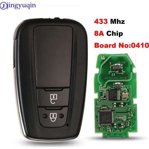 Jingyuqin Remote 2b 433mhz 8A Chip Car Key Control For Toyota CHR C-HR Prado 2017 2018 Prius Camry Corolla RAV4 2018