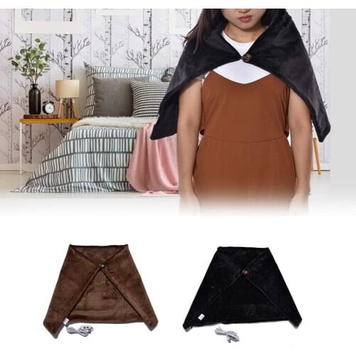 USB Heated Shawl Electric Heating Shoulder Blanket for Office and Sofa Use