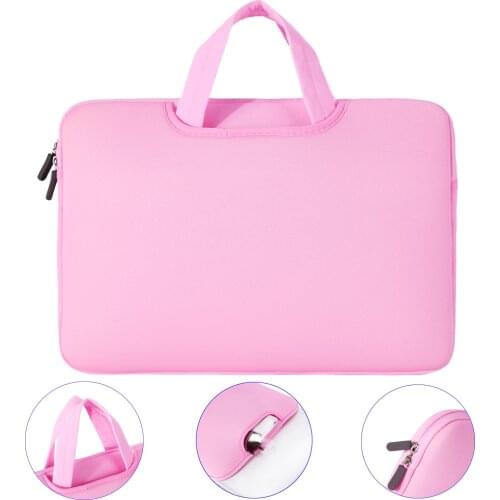 Rainyear Laptop Bag Handbag Protective Sleeve Case Ultrabook Notebook Carry Bag 11 13 14 15 15.6 inch For Macbook ASUS Acer Pink