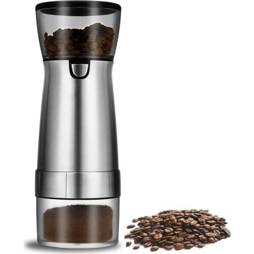 USB Rechargeable Coffee Grinder Stainless Steel Professional Coffee Bean Mill Machine for Nuts Beans Spices Grains Pepper