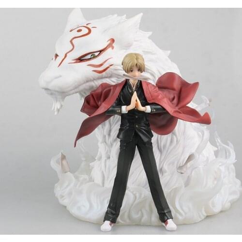 Japan Anime Natsumes Book of Friends Takashi Natsume & Madara PVC Figure Figurine 19cm Toy Model Statue New With Box