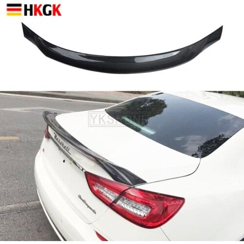 Carbon Fiber Rear Trunk Spoiler Lips For Maserati Quattroporte 2013 2014 2015 2016 2017 2018 2019 rear trunk spoiler