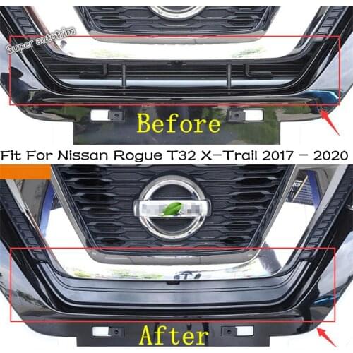 Lapetus Front Grille Insect Net Insect-proof Leaves Cover Trim Fit For Nissan Rogue T32 X-Trail 2017 - 2020 Accessories Exterior