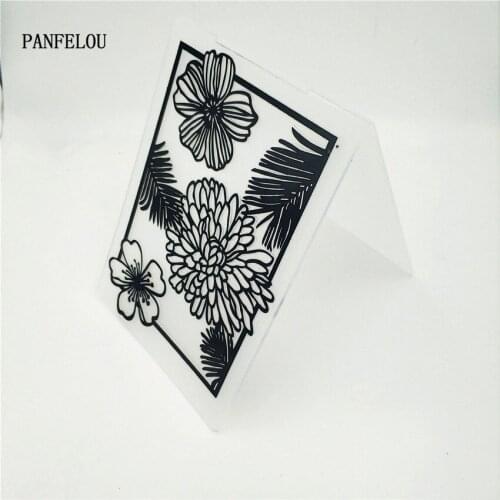 HOT plastic chrysanthemum craft card making paper card album wedding decoration clip Embossing folders