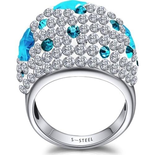 Womens Accessories Pretty Stainless Steel AB Color Pink Fashion Ring Wholesale