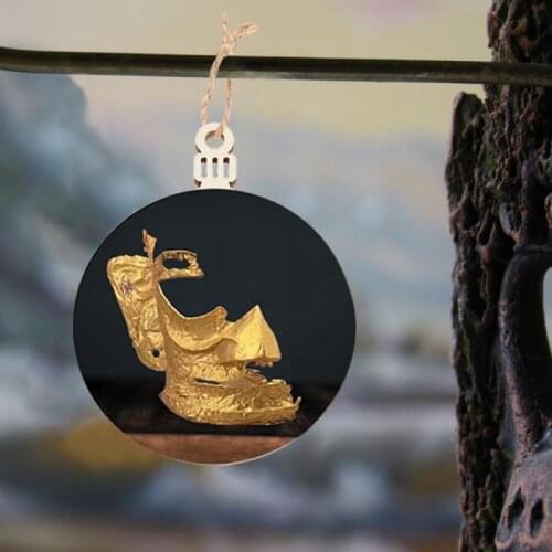 1pcs Sanxingdui Ruins Mask Wooden Sign Tag Gift Pendant Ornament For Home Decor Kitchen Creative Decoration 2021 Hot Sales