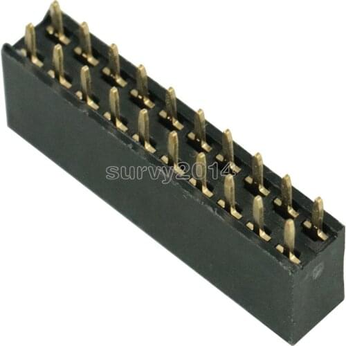 10PCS 2.54mm 2x10 20Pin Double Row Female Straight Header Pitch Socket Pin Strip
