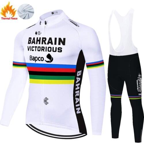 2021 ProTeam BAHRAIN Winter Thermal Fleece Macacao Ciclismo Cycling Jersey Men Maillot Ciclismo Hombre Cycling Jersey 자전거의류