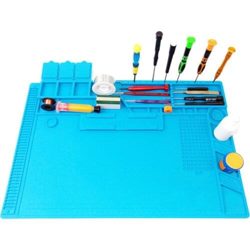480x318mm Magnetic Silicone Pad phone computer repair work mat Heat Resistant Desk Mat Mobile Phone Soldering Repair Tool