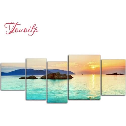 5pcs,Full,square&round Sunset view Diamond Embroidery,5D,Diamond Painting,Cross Stitch,3D,Diamond Mosaic,diamond pattern,Crafts