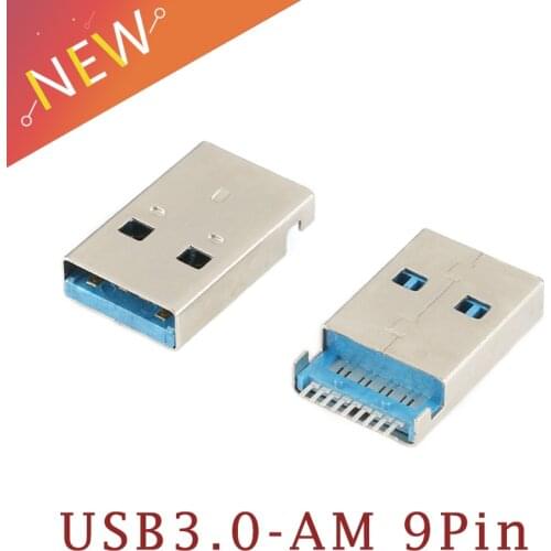 5 Pieces USB 3.0 A Type Male Plug Connector High-speed Data Transmission USB 3.0 Jack Charging Socket Soldering