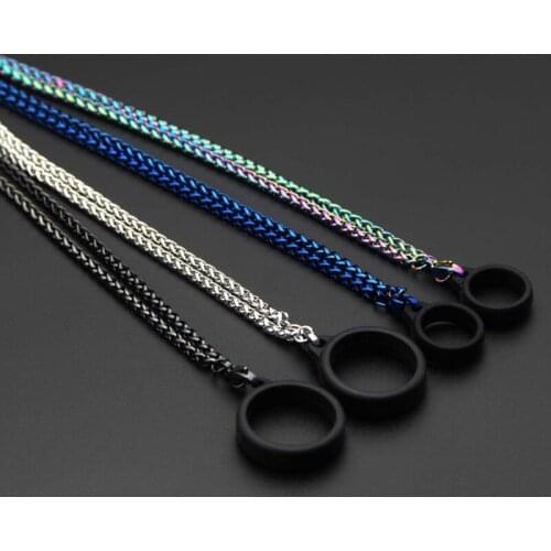 50sets/lot Anti-fall Anti-skid stainless steel lanyard + 2 pcs vapeband ring for nfix zero nord novo 2 rpm40 80 vinci x uwell