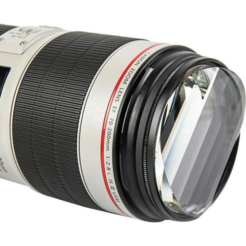 77mm Fun Kaleidoscope Filter Creative Linearity Glass Camera Filter Lens Repeat Refraction Glass Prism Photography Accessories