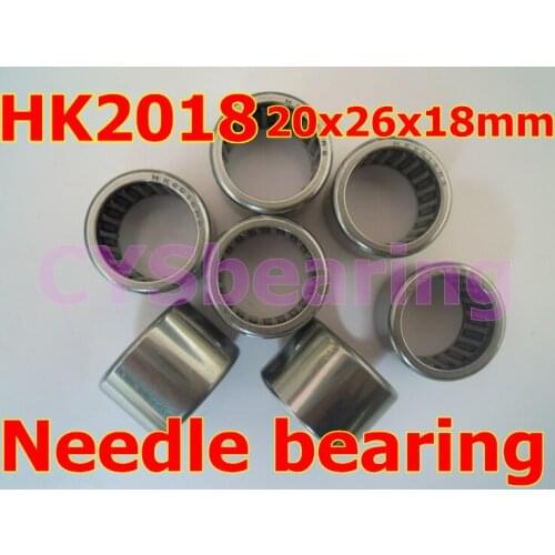 8pcs 20mm shaft Drawn Cup Type Needle Roller Bearing Open End HK2018 20x26x18mm 20*26*18mm all sizes just for sales volume