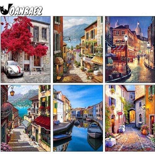 Street Landscape Diamond Painting Cross Stitch Kit City 5D Diy Mosaic Digital Rhinestone Abstract Embroidery Home Decoration