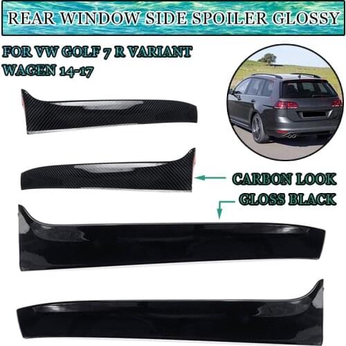 Car Rear Window Side Spoiler canard canards Splitter Glossy For VW Golf 7 R Variant Wagen 2014 2015 2016-2017