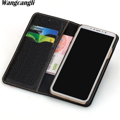 Brand phone case for Huawei P20 lite flip cowboy Card position phone case all handmade custom Genuine Leather phone case