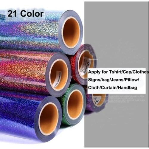 A3/A4 1m Long Roll of T-Shirts Clothes Sparkle Glitter Laser Vinyl Heat Press Transfer Adhesive Papers