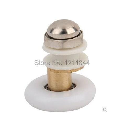 Shower room pulley glass door nylon roller wheels copper large bearing wheel diameter19mm