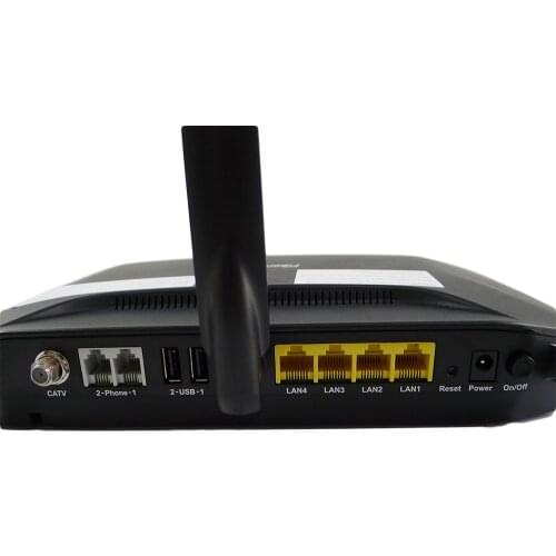 Fiber GPON ONU with 4GE LAN dual band 2.4G&5G WIFI 5dbi antenna
