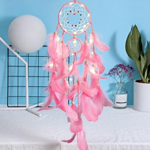 Hot Sale Feather Dream Catcher Feather Wall Hanging Nordic Bedroom Home Decoration Car Hunter Material Dream Catcher Ornaments