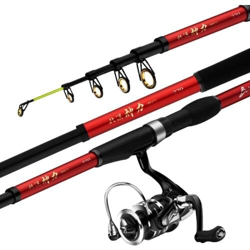 2.1M 2.4M 2.7M 3.0M 3.6M Distance Throwing Pole Short Section Rock Fishing Rod Carbon Super Hard Telescopic Fishing Canne