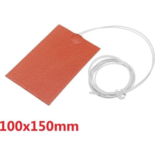 USA Material! 100X150mm 300W 240V Silicone Heater Engine Block Oil Pan Hydraulic Tank Heating Plate Heater Pad/Mat w/3 PSA