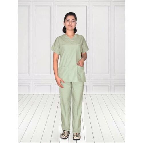 Nur Ortopedi Su Yeşili Hemşire Üniforma Doktor Scrubs Hastane Dr. Greys Pamuk Polyester Terycotton Alt Üst Takım Cerrahi V Yaka