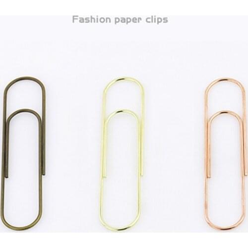 100mm Super Large Paper Clip Electroplating Imitation Gold Rose Gold Bronze Multifunctional Stationery Bookmark Shool Stationary