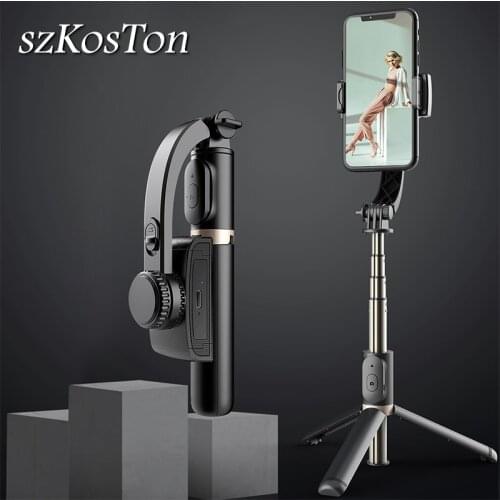 Bluetooth Anti-Shake Selfie Stick Handheld Gimbal Stabilizer Tripod Monopod For iPhone Xiaomi Huawei Android Mobile Phone Holder