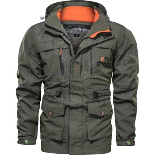 2021 Men Bomber Jacket Army Green Military Warm Coat Casual Cotton Hooded Windbreaker Fashion Jackets Overcoat Ropa De Hombre