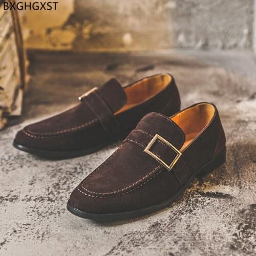 Black Loafers Man Shoes High Quality Monk Strap Dress Shoes Mens Fashion Weddings Shoes for Men 2021 Chaussure De Homme Zapatos