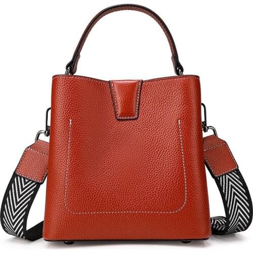 Clearance ! 3 Compartments, Top Handles Tote , Women Genuine Leather Handbag, 100% Natural Cowhide Shoulder Cross body Bag, T002