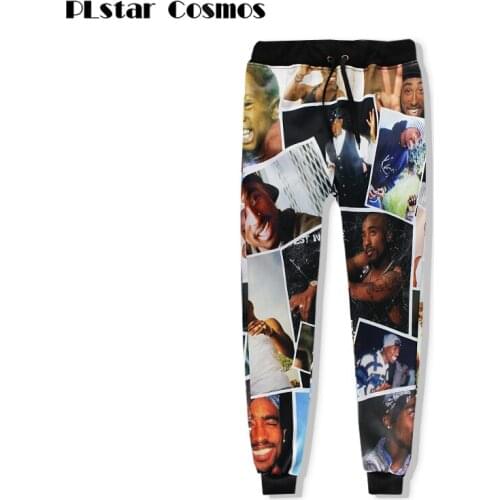 PLstar Cosmos 2018 New Tupac 2pac Joggers Pants 3d Print Character Sweatpants Men/Women Full Length casual Hip Hop Trousers