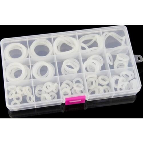 100pcs M12-M38 Silastic O Ring Washer Seals Set Heat-resisting High thermal resistance Wire diameter 3mm Silicone rubber gasket