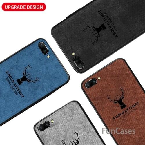 Fabric Cloth Deer Case For Honor 8X 9 Lite Back Cover Silicon Flip Slim Case For Huawei Honor 8X 10 Play 8 lite V10 7X Nova 3i 3