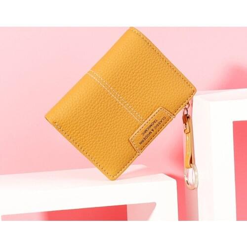 2020 Thin Style Women Wallet Many Department PU Leather Lady Purse Fashion Female Short Wallets Card Holder Coin Pocket Carteras