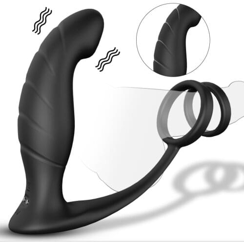 Remote Control Vibrating Penis Prostate Massager Milking With Cock Rings Anal Butt Plug Vibrator Sex Toys For Fisting Men Women