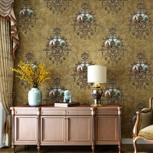 Vintage European Style 3D Floral Wall Papers Home Decor Luxury Wallpaper for Background Room Walls AB Version contact paper