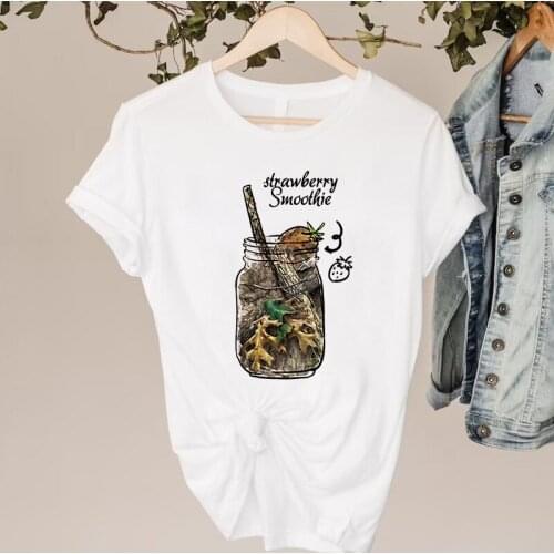 Women Lady Basic Watercolor Fashion 90s Casual Printed Tee Womens Tshirt Female White T Shirt Clothes Tops Graphic T-shirt
