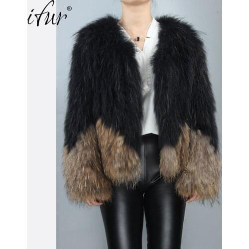 IFUR BIG SALE FREE SHIPPING hot new natural luxury fur knitting raccoon fur Korean gilet winter high quality fashion women B016