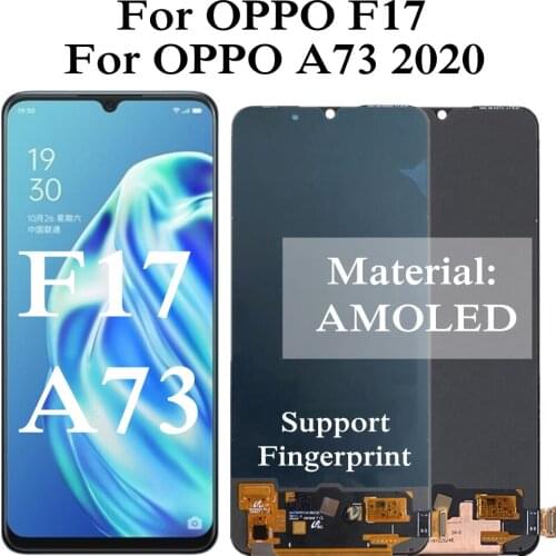6.44" AMOLED For Oppo A73 2020 CPH2099 / F17 CPH2095 LCD Display Touch Screen Digitizer Assembly