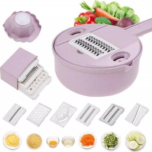 10 Functions Professional Multi Knife Hopper Vegetable Chopper