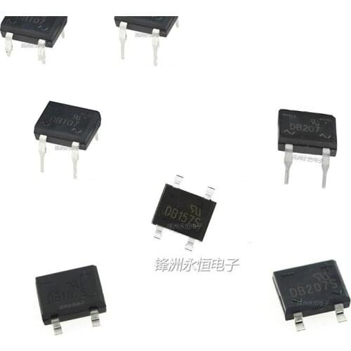 10PCS Rectifier bridge stack DB107S/DB157S/DB207S rectifier bridge 4-pin 1A/2A SEP patch direct insertion