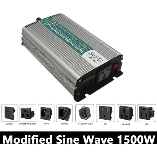 1500W Modified Sine Wave Inverter,DC 12V/24V/48V To AC 110V/220V,off Grid Power Invertor,voltage Converter for Battery Panel