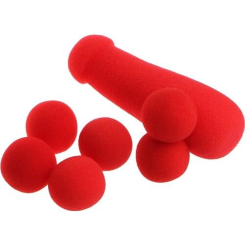 2018 NEW M89CSmall Sponge Brother 4Pcs Red Sponge Balls Funny Stage Prop Magic Tricks Toys