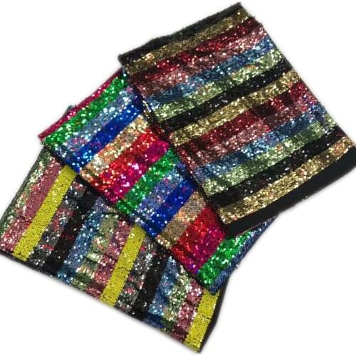5 Yards/Lot Glitzy Embroidery Sequin Colorful Material Fabric For Clothing Or Making Party Events Table Covers Decoration